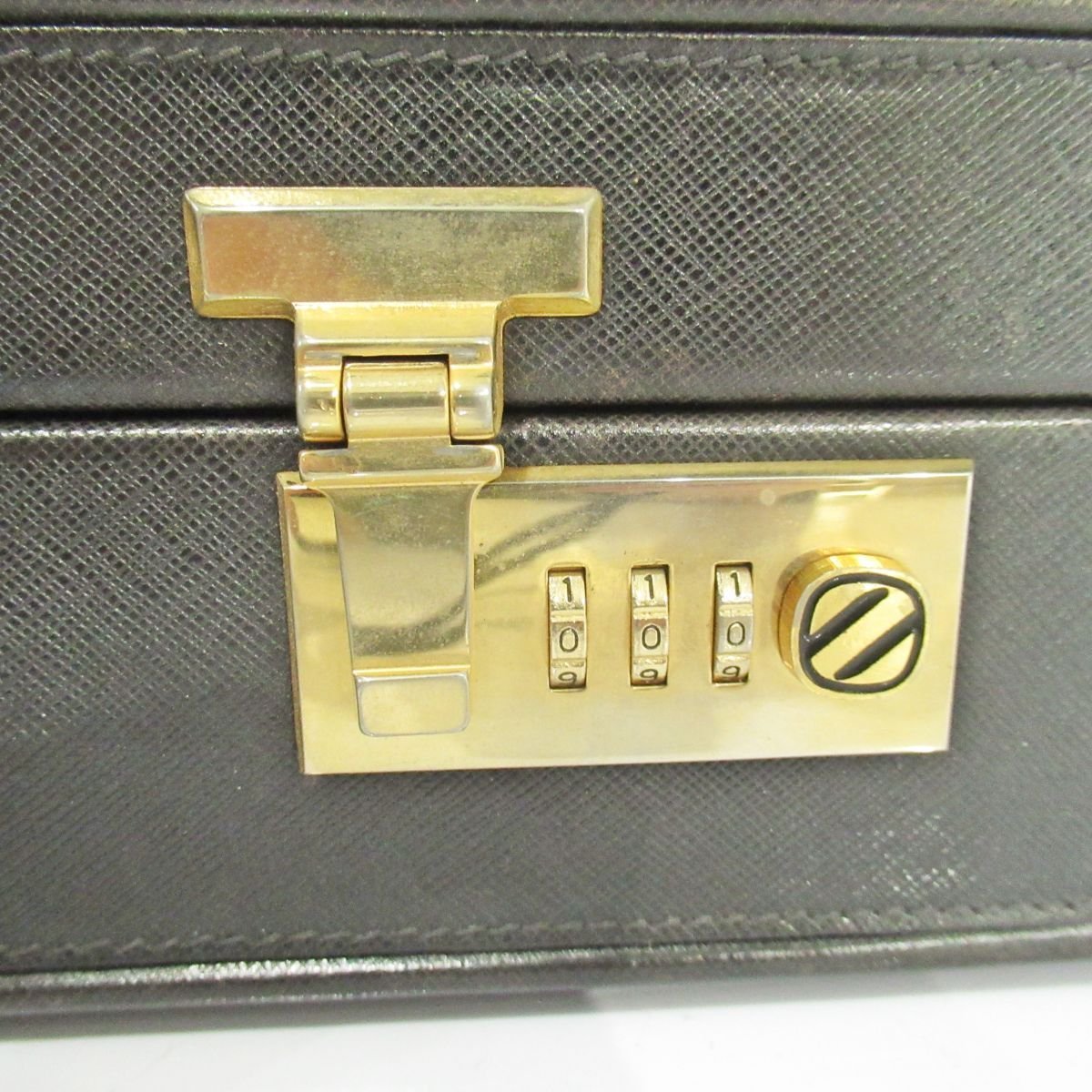  almost beautiful goods Ermenegildo Zegna Ermenegildo Zegna Vintage leather attache case business bag black 