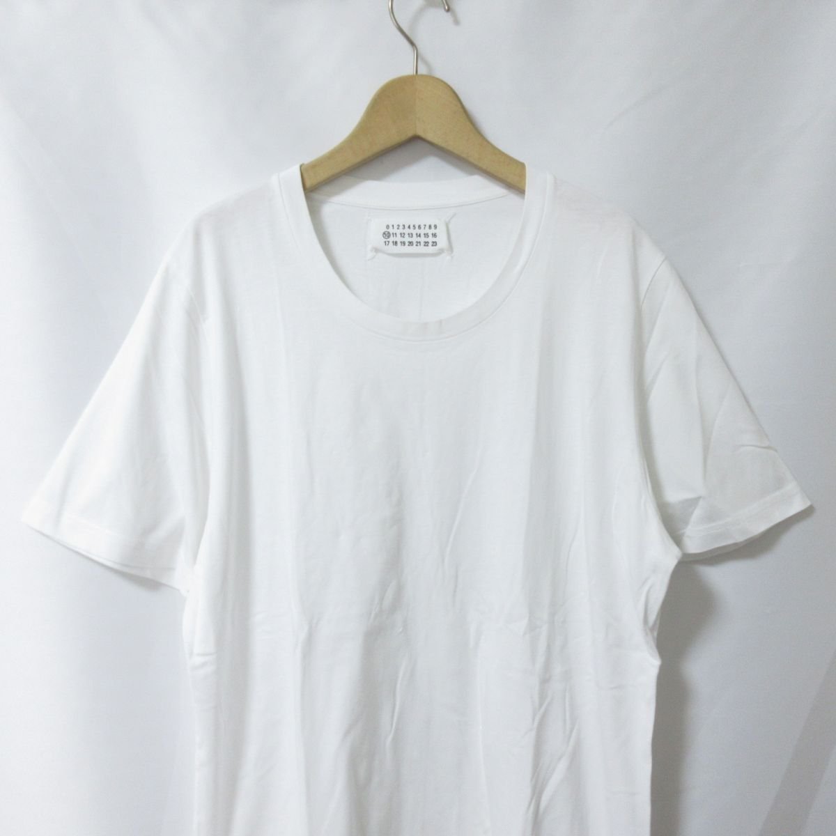 美品 Martin Margiela マルタンマルジェラ10 クルーネック 半袖 カットソー Tシャツ 50 ホワイト 012_画像2