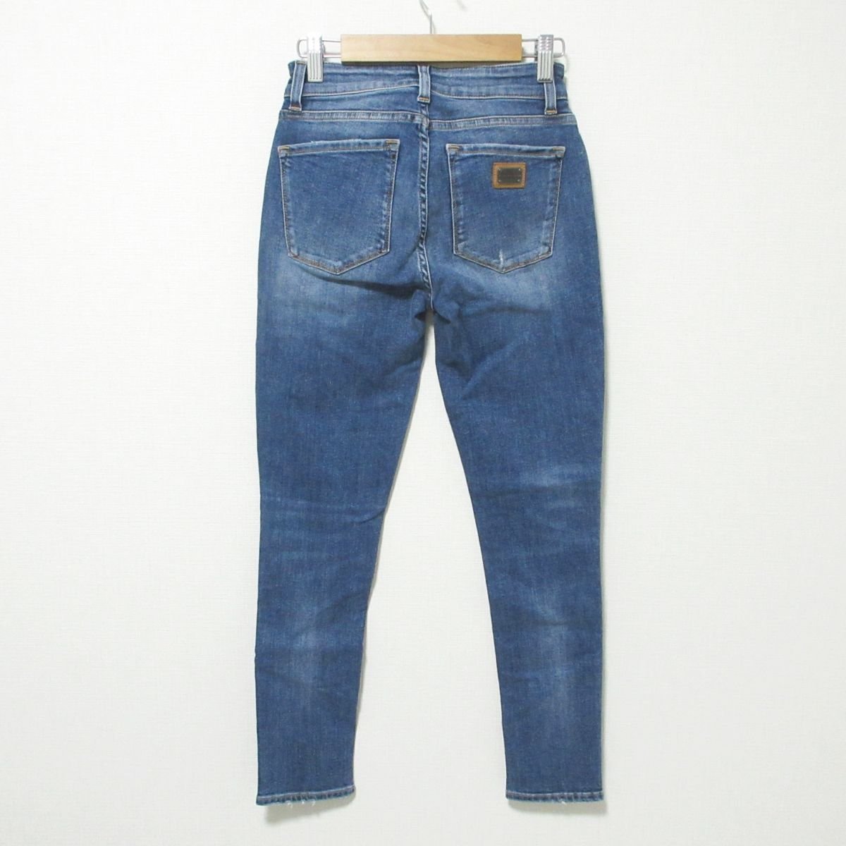  new goods unused DOLCE&GABBANA Dolce & Gabbana damage processing stretch Denim pants jeans 36 indigo blue 103