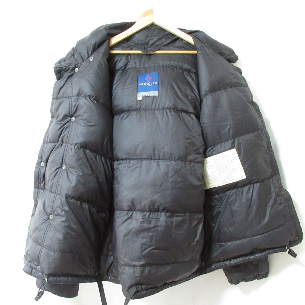 良品 MONCLER GRENOBLE モンクレールグルノーブル 初期 KARAKORUM カラコルム 2WAY フード ダウンジャケット 3 ブラック 012_画像4