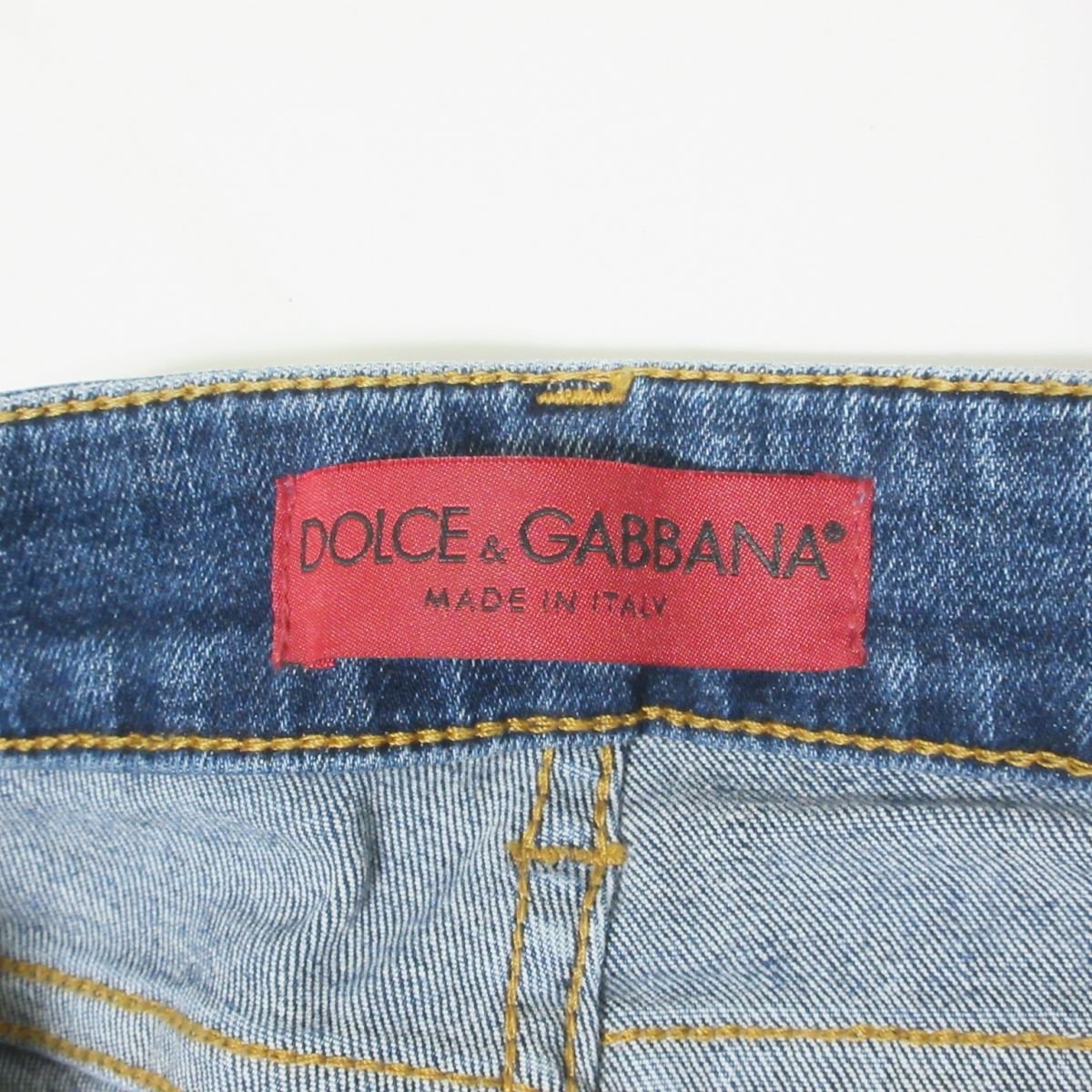  new goods unused DOLCE&GABBANA Dolce & Gabbana damage processing stretch Denim pants jeans 36 indigo blue 103