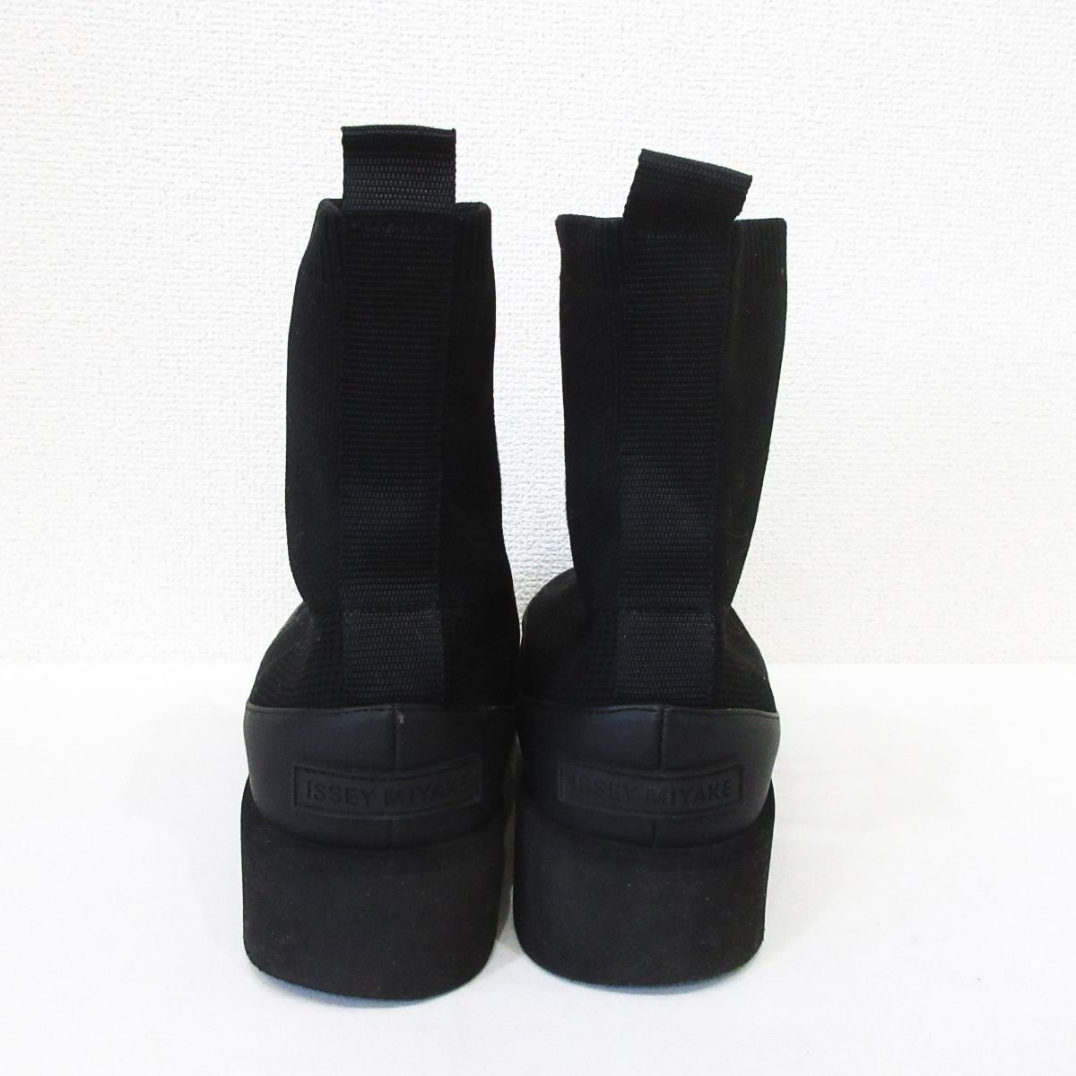 美品 ISSEI MIYAKE×UN イッセイミヤケ×ユナイテッドヌード Bounce Fit Boot ソックスブーツ ショートブーツ サイズ39 約25cm ブラック_画像5