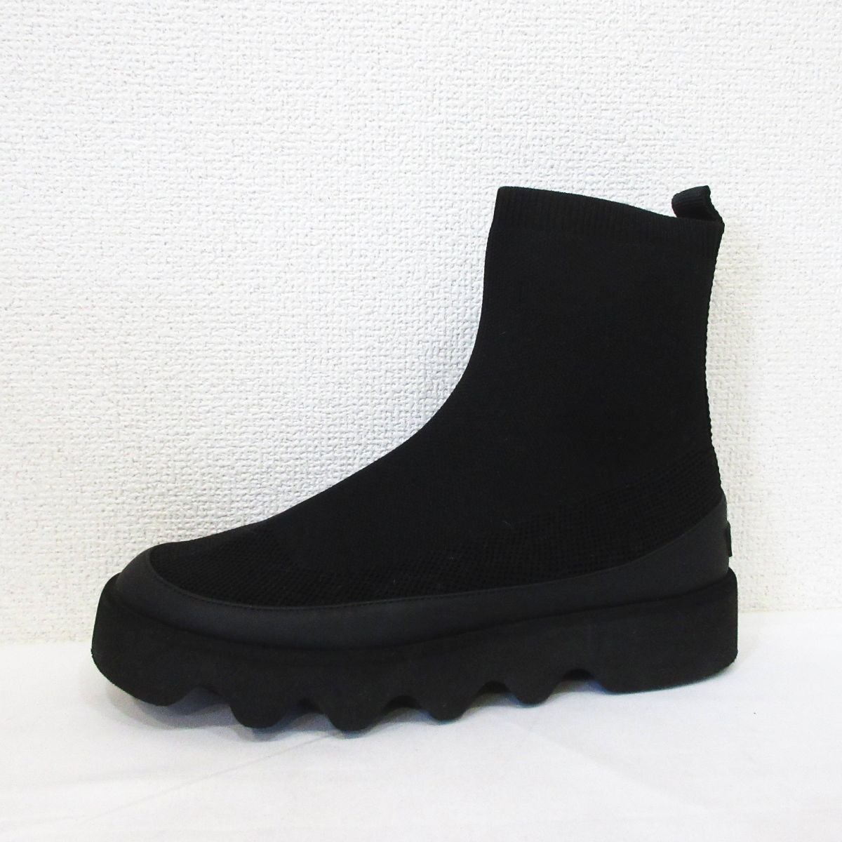 美品 ISSEI MIYAKE×UN イッセイミヤケ×ユナイテッドヌード Bounce Fit Boot ソックスブーツ ショートブーツ サイズ39 約25cm ブラック_画像3