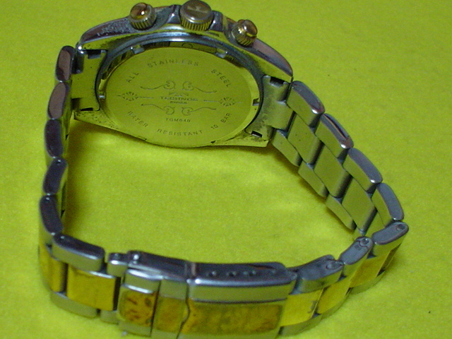  Tecnos SWISS хронограф 10ATM наручные часы черный & Gold 