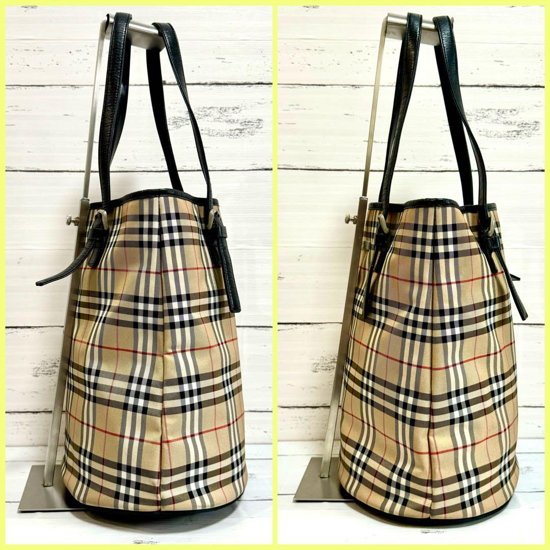 美品】BURBERRY バーバリー ブルーレーベル ノバチェック バケツ 美品】BURBERRY バーバリー ブルーレーベル ノバチェック バケツ