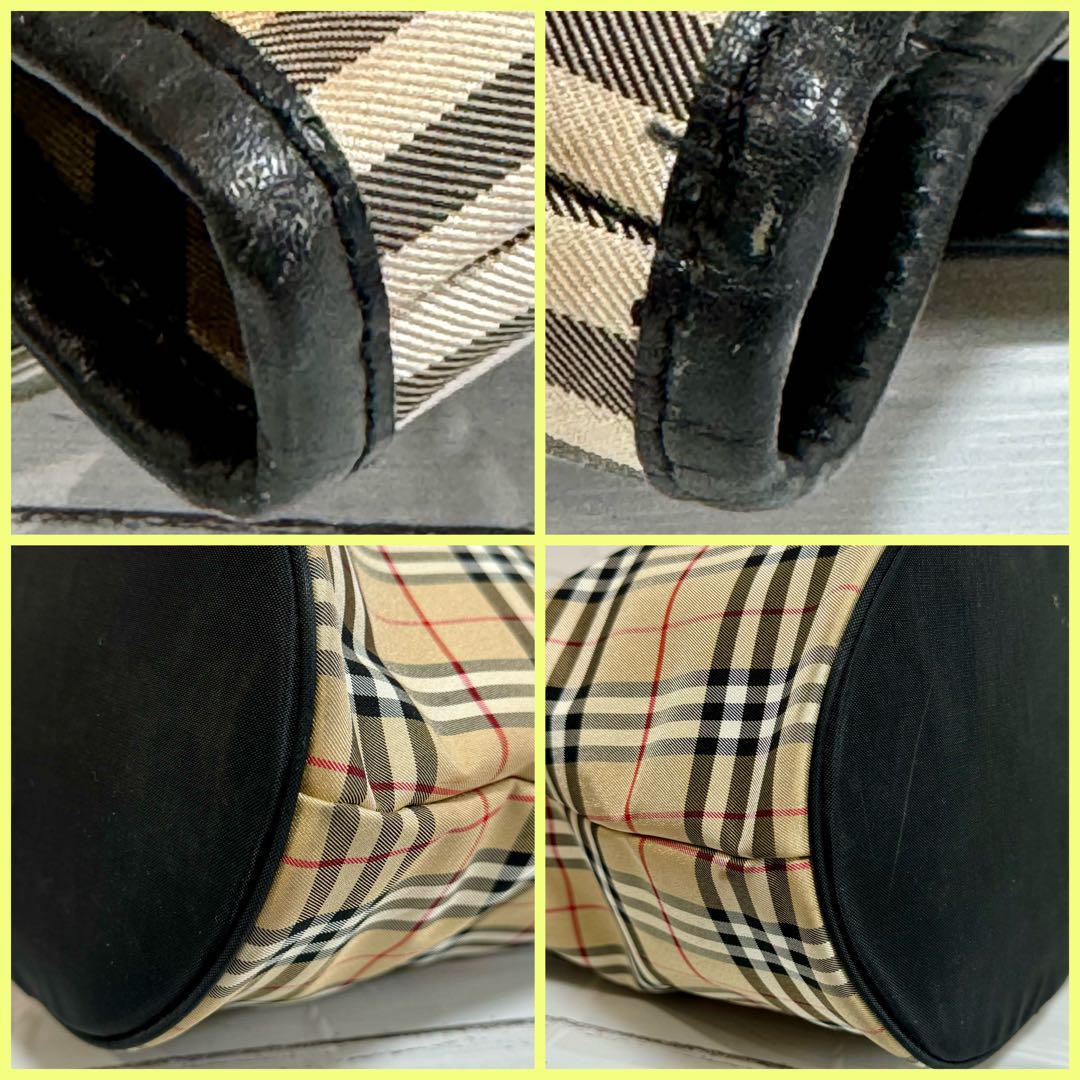 美品】BURBERRY バーバリー ブルーレーベル ノバチェック バケツ 美品】BURBERRY バーバリー ブルーレーベル ノバチェック バケツ