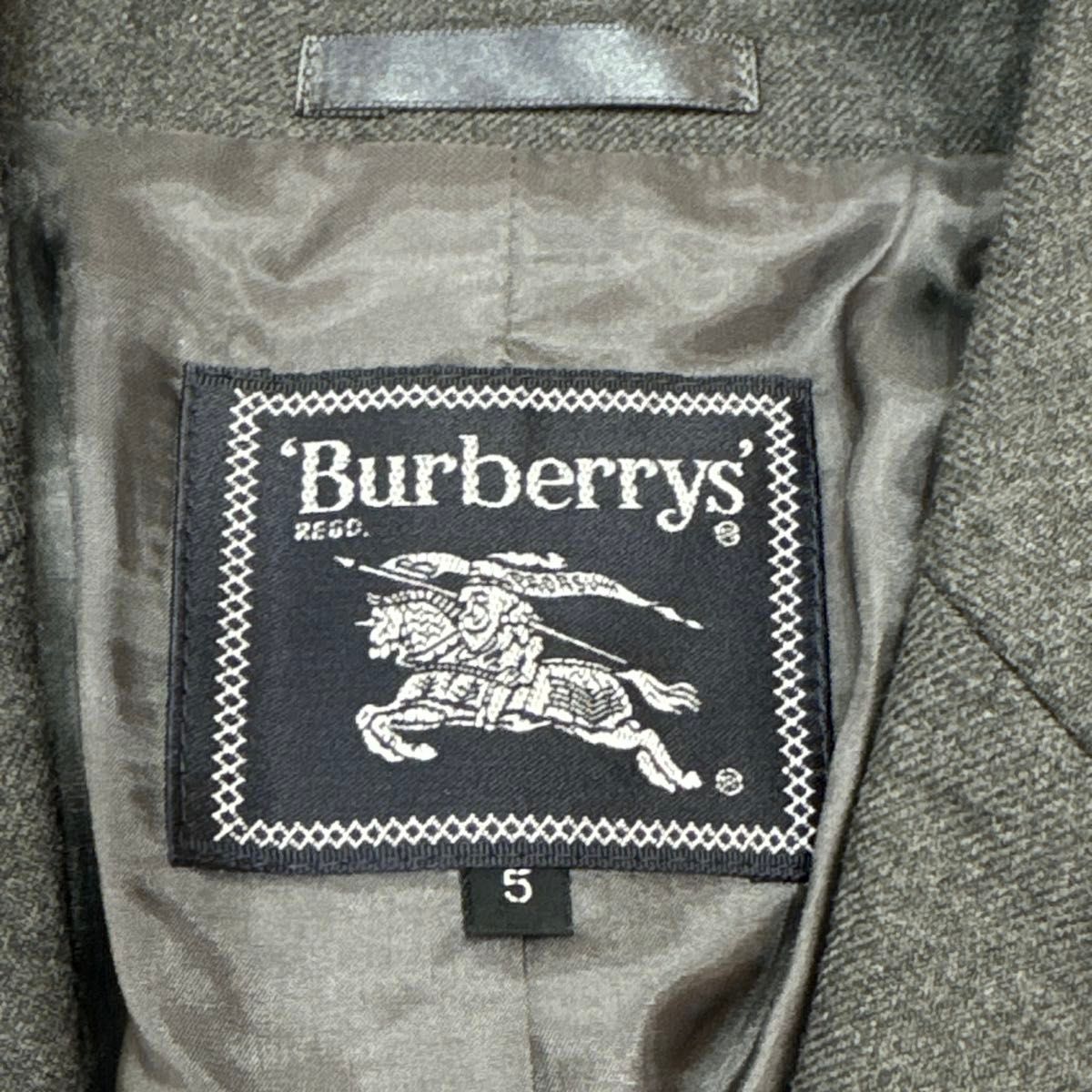 【未使用品】バーバリー テーラードジャケット カシミヤ混 羊毛 グレー ブレザー 2B  ジャケット