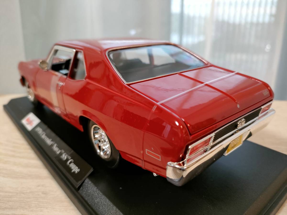 [ unused ][ postage included ] Maisto 1/18 Chevrolet nobaSS coupe 1970 Chevrolet Nova SS red 