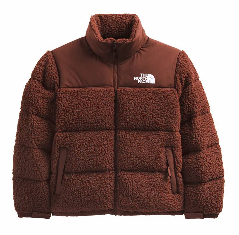 ◆モデル出品◆新品 3XLサイズ ノースフェイス ボアパイル ヌプシ グースダウンジャケット 茶色 The North Face HP NUPTSE JKT もこもこ_画像2