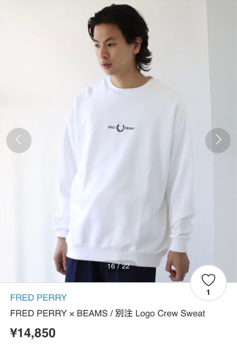 人気】FRED PERRY×BEAMS 別注 Logo Crew Sweat 月桂樹ロゴ 定価 人気】FRED PERRY×BEAMS 別注 Logo Crew Sweat 月桂樹ロゴ 定価