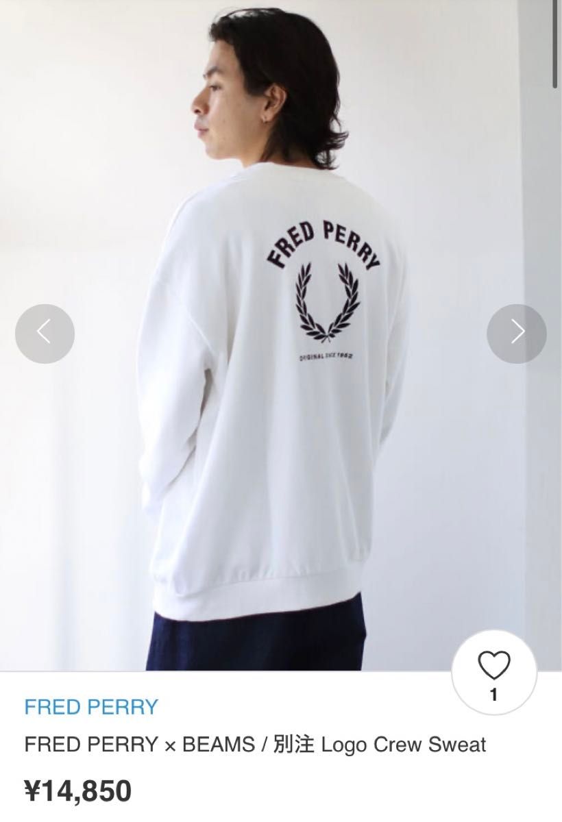 人気】FRED PERRY×BEAMS 別注 Logo Crew Sweat 月桂樹ロゴ 定価 人気】FRED PERRY×BEAMS 別注 Logo Crew Sweat 月桂樹ロゴ 定価