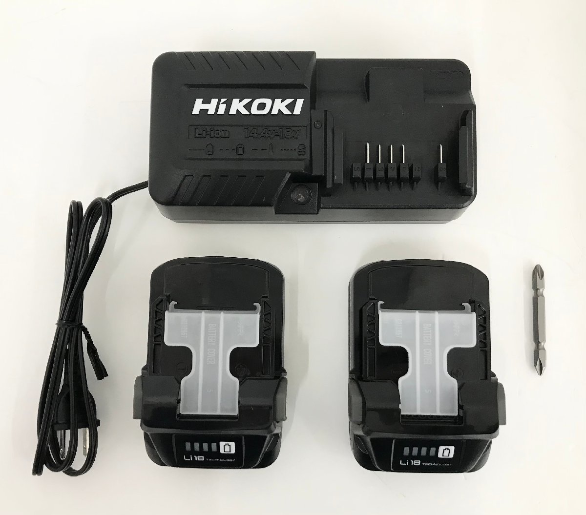 [rmm] 美品 HIKOKI ハイコーキ FDV-18DA コードレ振動ドライバドリル 18V 本体 充電器 バッテリー2個 ケース付き 通電確認 動作確認済み_画像6