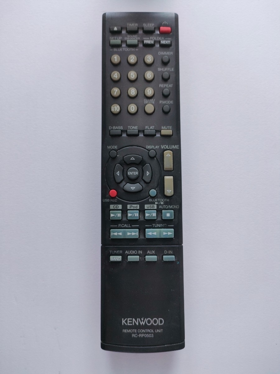 動作品 KENWOOD ケンウッド ミニコンポ(K-531/R-K531)用 リモコン RC-RP0503_画像1