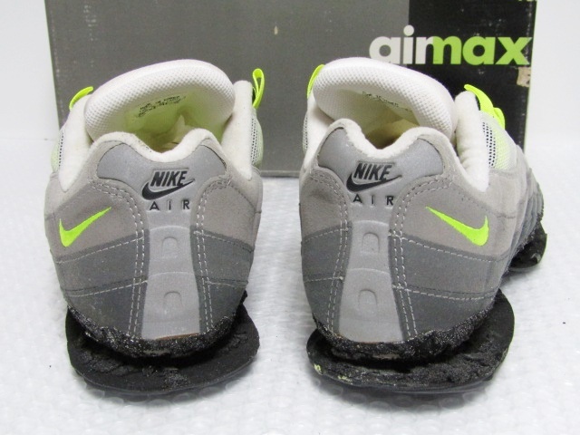 95年製 1995 VTG NIKE AIR MAX 95 ORIGINAL BLACK NEON YELLOW OG 104050-071 US10.5 ナイキ エアマックス オリジナル イエローグラデ 加水_画像6