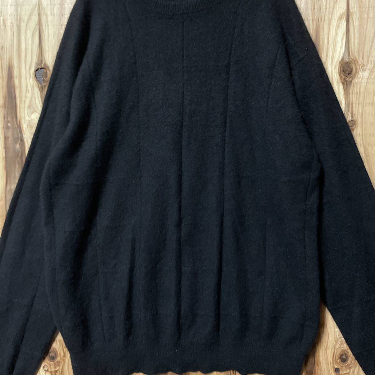 カシミヤニット cashmere 100% ゆったり　セーター　肌触り最高　黒 ニット　メンズ　M イトーヨーカドー　美品　ふわふわ_画像4