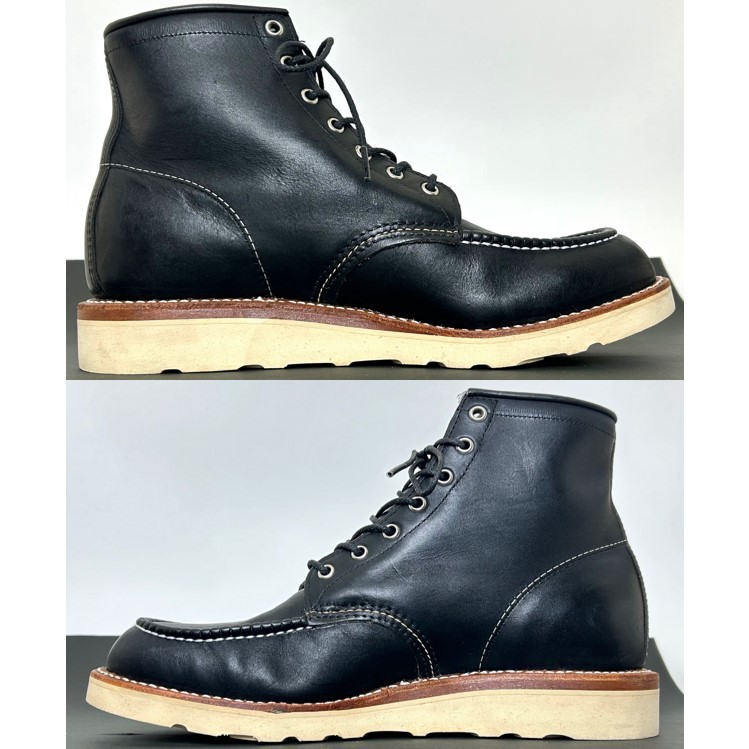  prompt decision use little CHIPPEWA Chippewa men's 10D 28cm degree original leather boots black color black casual American Casual shoes leather shoes used 