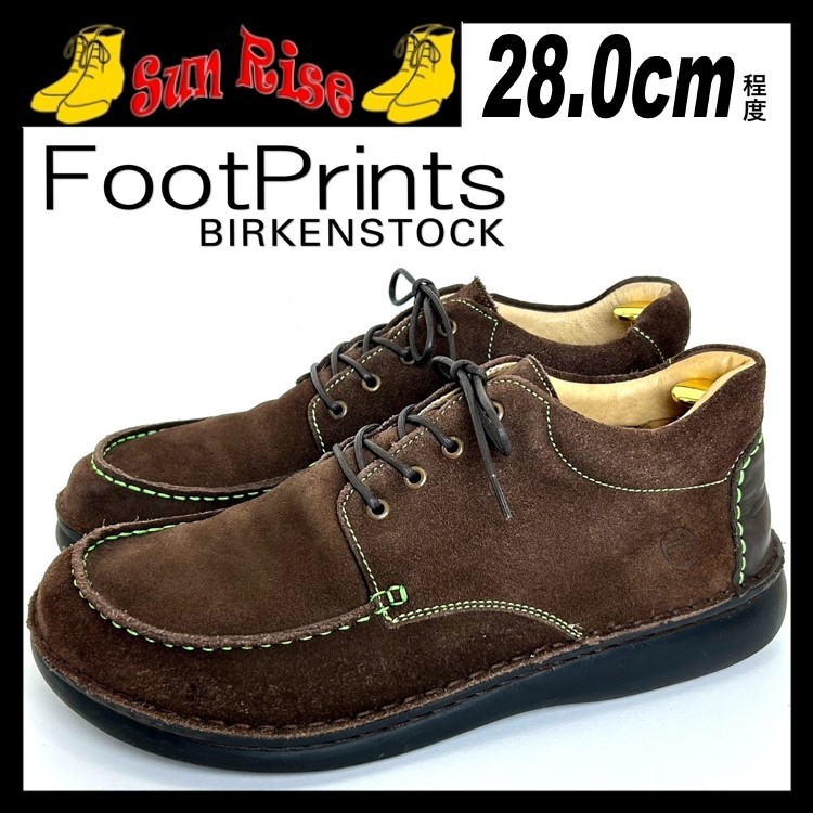  prompt decision Foot Prints BIRKENSTOCK Birkenstock men's 43 regular 28cm degree suede original leather tea casual shoes leather shoes used 
