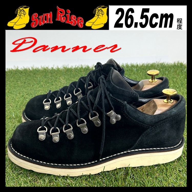 即決 Danner ダナー D4007 メンズ 8.5 26.5cm程度 スエード レザー ブーツ 黒 ブラック カジュアル アウトドア シューズ 革靴 中古の画像1