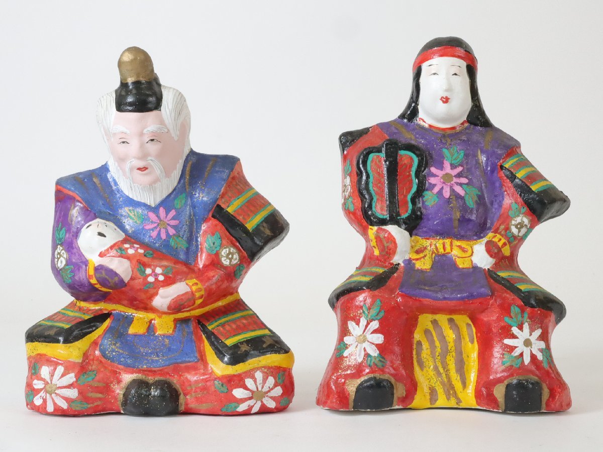 信州 中野土人形 神功皇后と武内宿禰 中野ひな人形 立ヶ花 郷土 信州 中野土人形 神功皇后と武内宿禰 中野ひな人形 立ヶ花 郷土