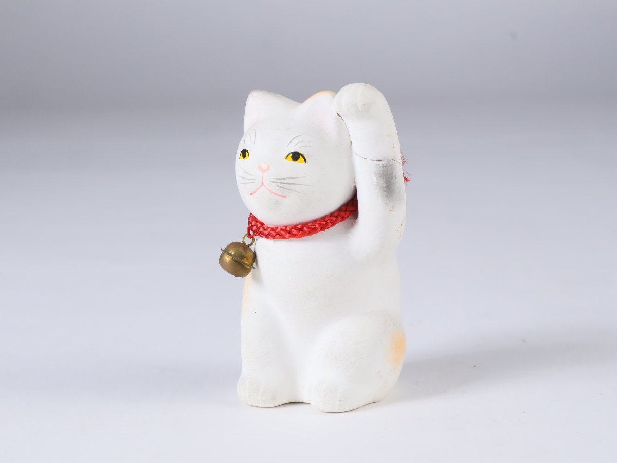 招き猫 左手上げ 土人形 郷土玩具 民芸 伝統工芸 風俗人形 置物_画像5