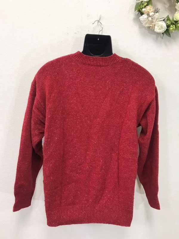 2199　【　DAKS LONDON　】　絹入りセーター　　サイズ：Ｍ　　色：赤系柄入り_画像4