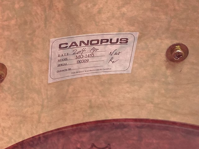 01-26-921 ★AO 楽器 音楽 演奏 CANOPUS DRUMS カノウプス MO-1455 スネアドラム  中古の画像4