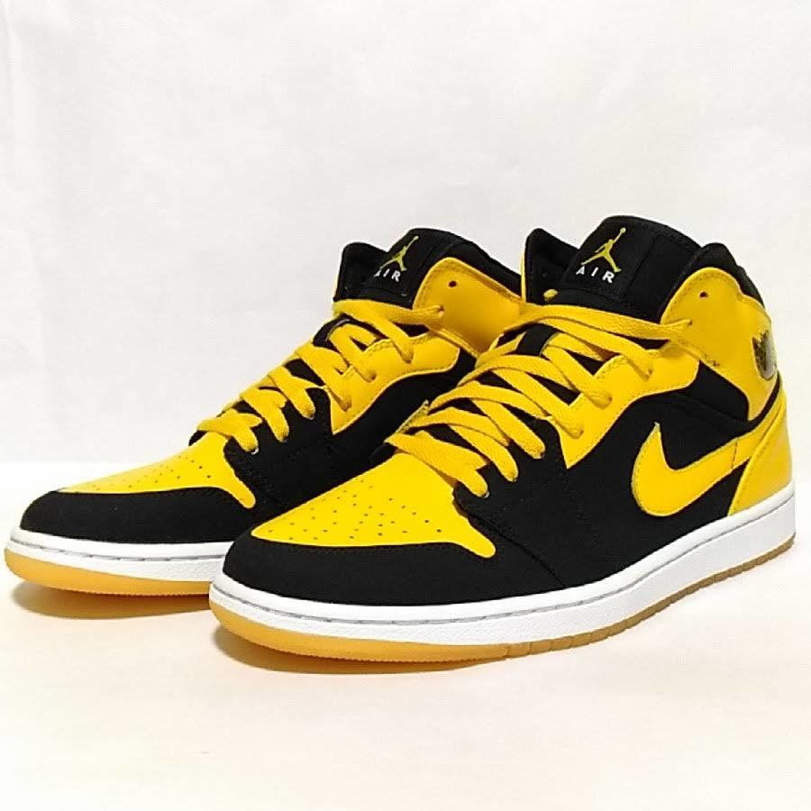 (未使用) 2007発売 AIR JORDAN 1 OLD LOVE NEW LOVE BMP 黒 黄 エア ジョーダン 1 MID ブラック イエロー シカゴ ブルズ NIKE 黄色 aj1