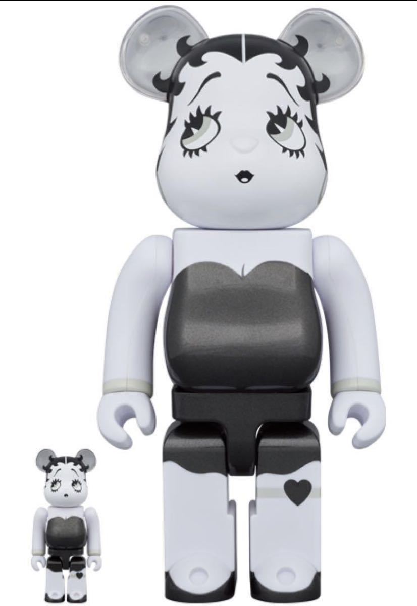 Boop-Oop-a-Doop BE@RBRICK Betty Boop(TM) BLACK & WHITE Ver. 100％ & 400％ medicom toy ベティ・ブープ ベアブリック メディコムトイ