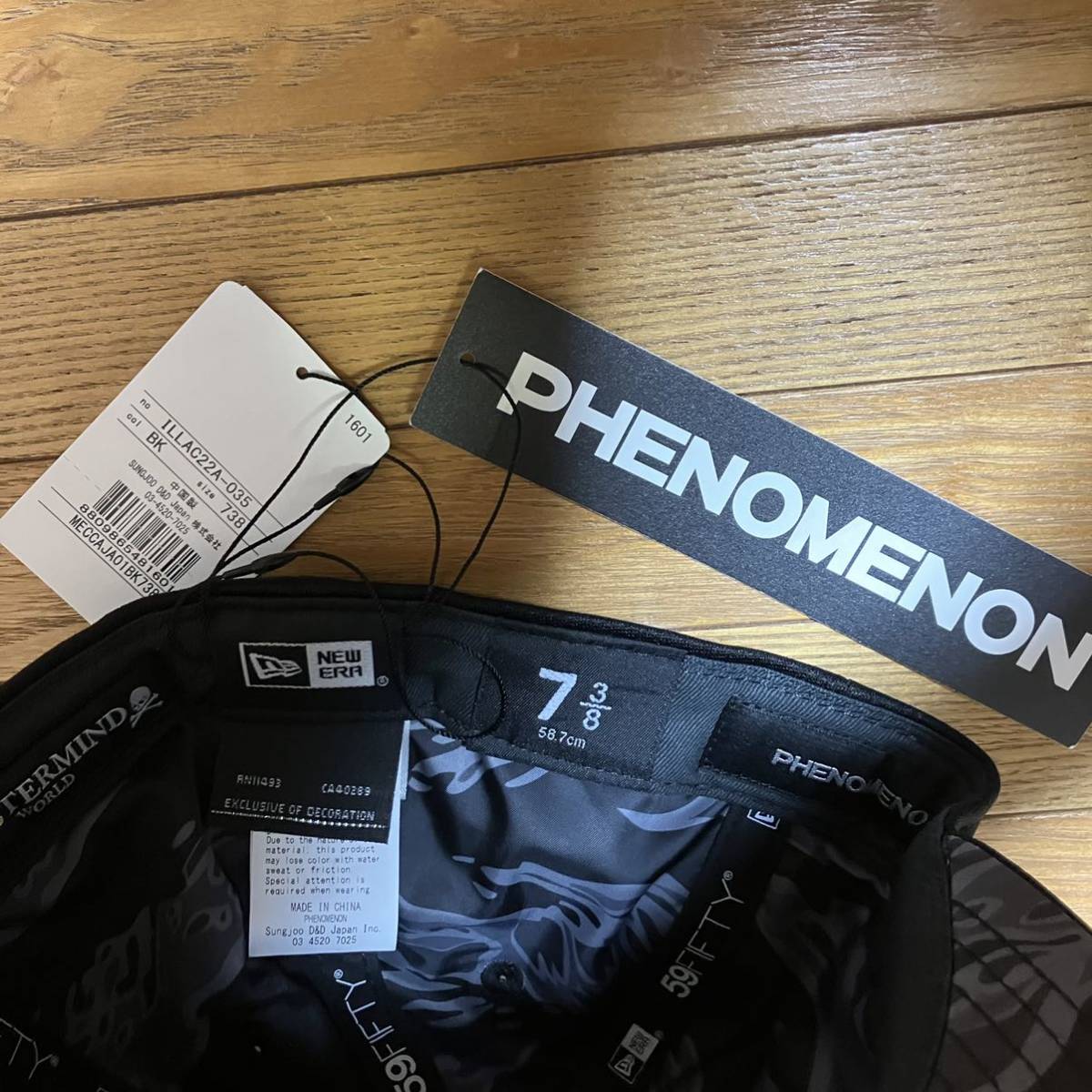 フェノメノン PHENOMENON × MASTERMIND WORLD × NEW ERA / BLACK 7 3/8 完売品 送料無料_画像10