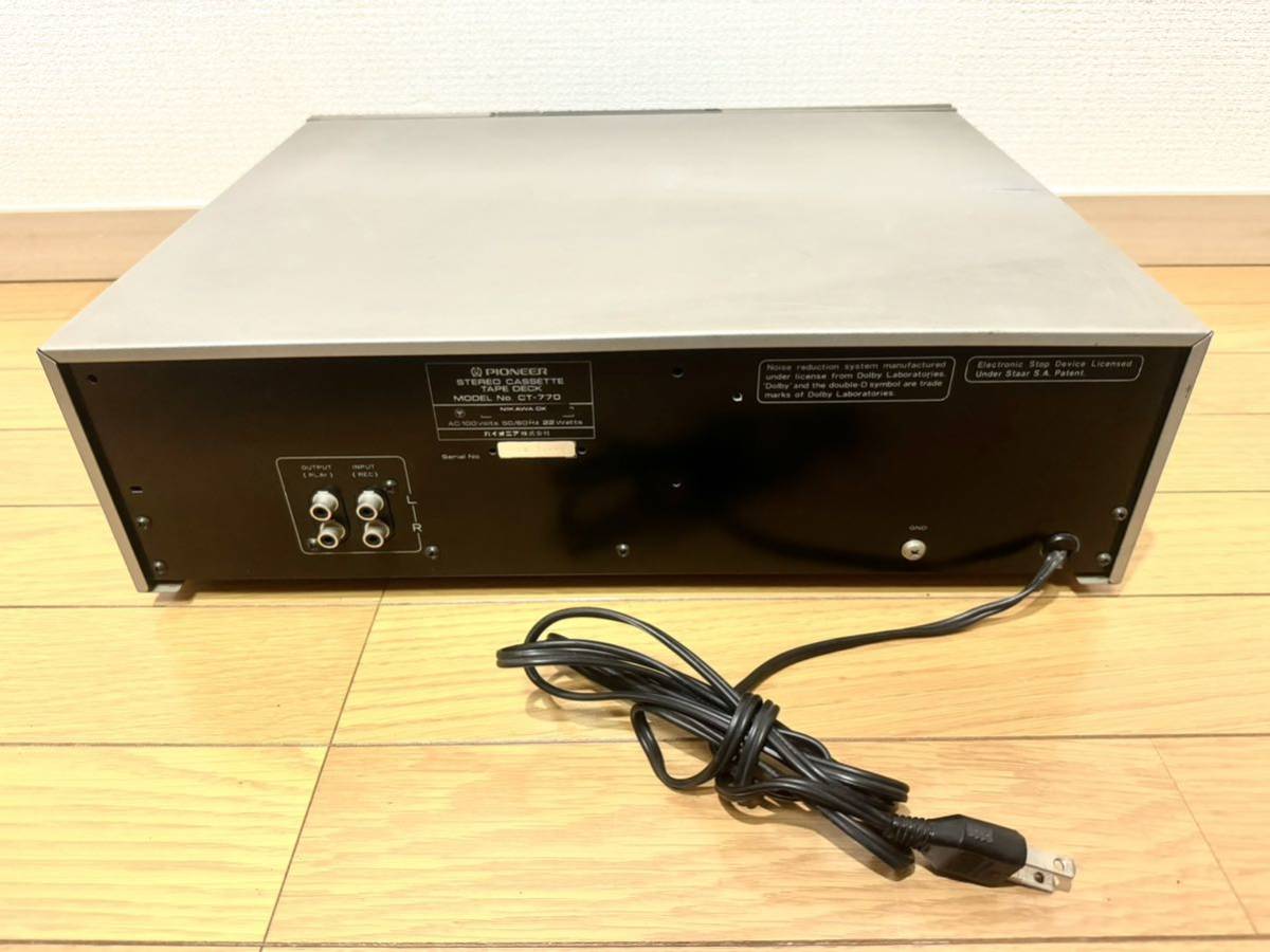 Pioneer CT-770 ステレオカセットデッキ 通電確認済み　パイオニア　_画像6