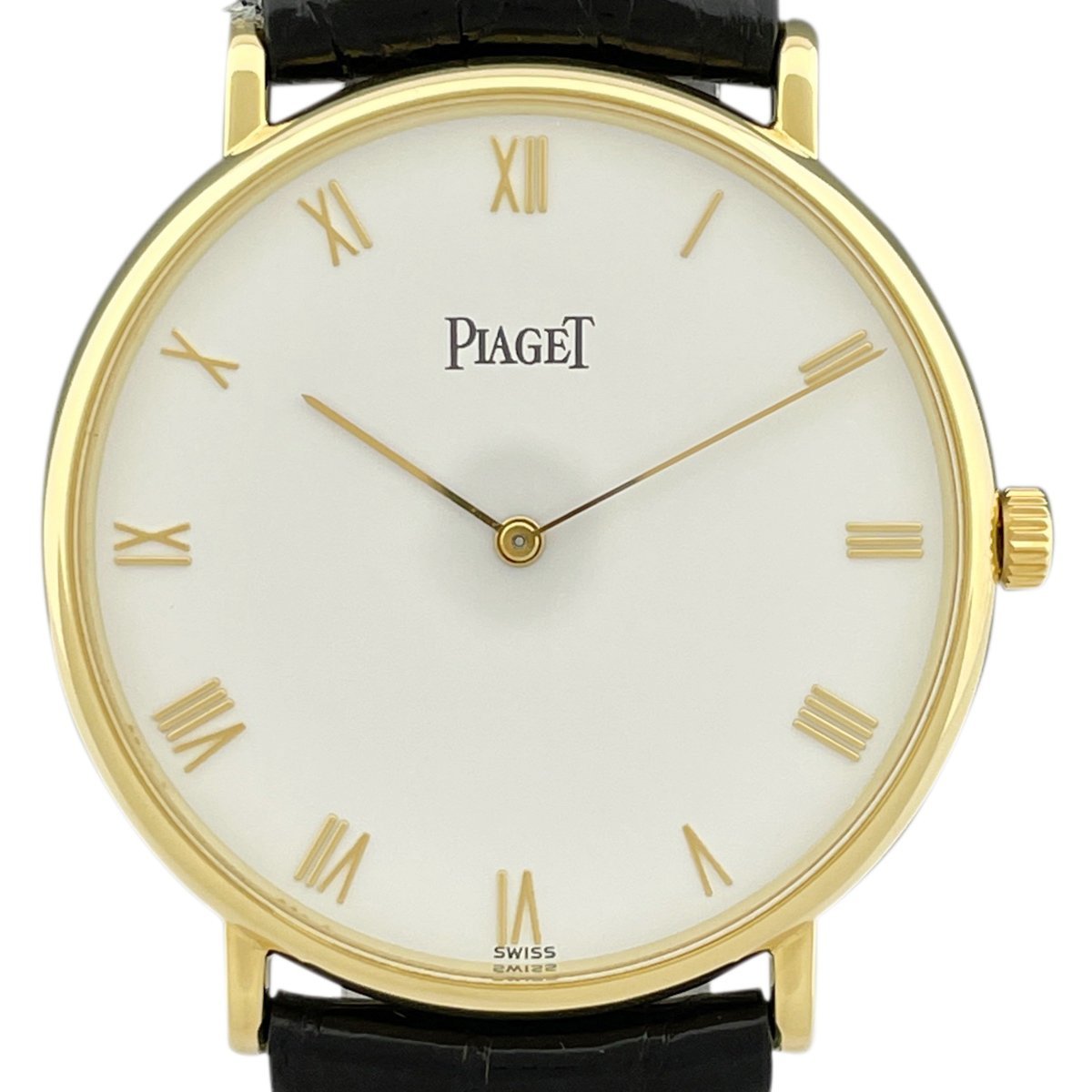 ピアジェ PIAGET 9035N 腕時計 YG レザー 手巻き ホワイト ユニセックス 【中古】_バイセル 14150_1