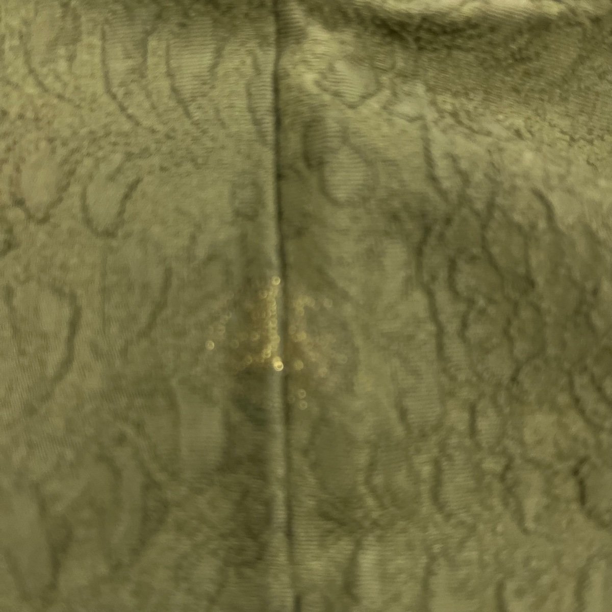 色無地 身丈157cm 裄丈62.5cm S 袷 地紋 緑 正絹 秀品 一つ紋 【中古】_バイセル 14090_5