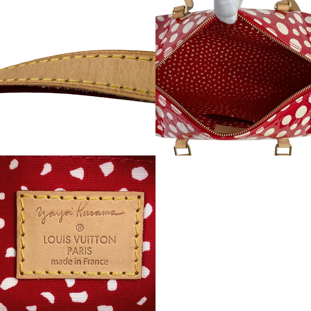 ルイ・ヴィトン Louis Vuitton パピヨン 30 草間弥生 ショルダーバッグ モノグラムヴェルニ ルージュ M91425 レディース 中古_バイセル 14172_10