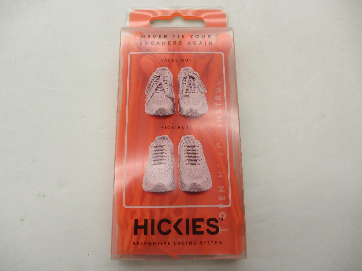 【未使用品】HICKIES エレメント 靴ひも 結ばない オレンジ 820 ヒッキーズ シリコン_画像1