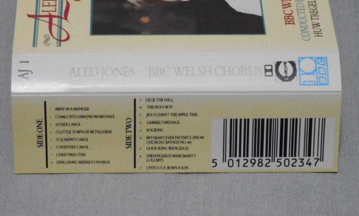 【カセット】 「アレッド・ジョーンズ＆ジョン・ヒュー・トーマス＆BBCウェールズ合唱団.」 英国製 カセットテープ、CT_画像3