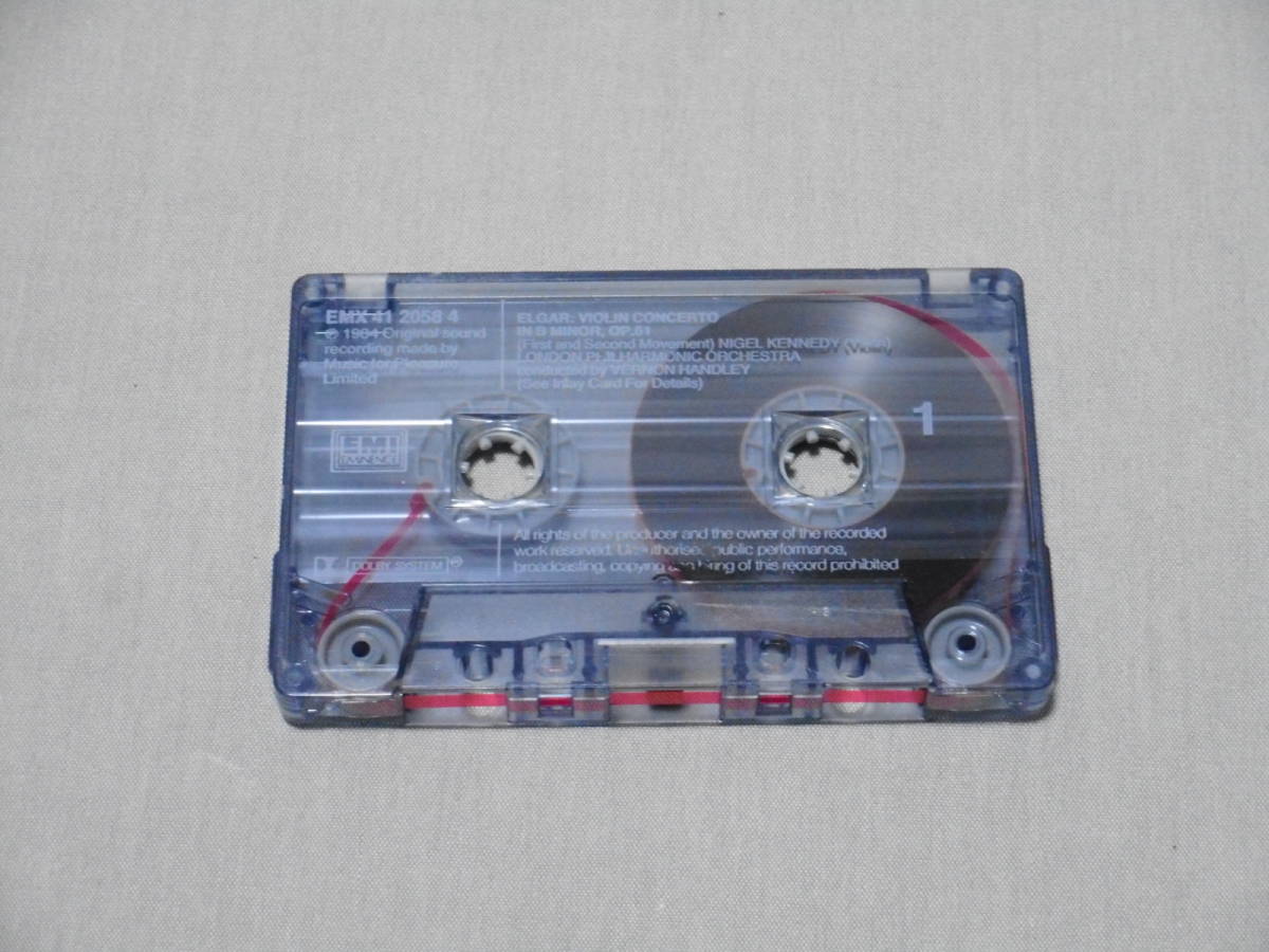 【カセット】 ハンドレー＆ケネディ 「エルガー：ヴァイオリン協奏曲」 ロンドンフィル 英国製 カセットテープ_画像2