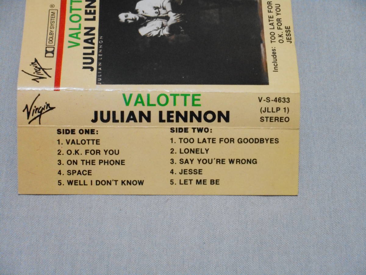  кассета JULIAN LENNON [VALOTTE] Philippines версия кассетная лента,CT Julien * Lennon 