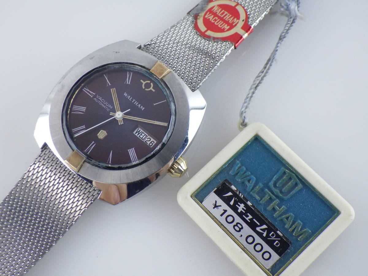 ウォルサム WALTHAM VACUUM　タグ 36000 バキューム デイデイト 自動巻 腕時計 アンティーク_画像1