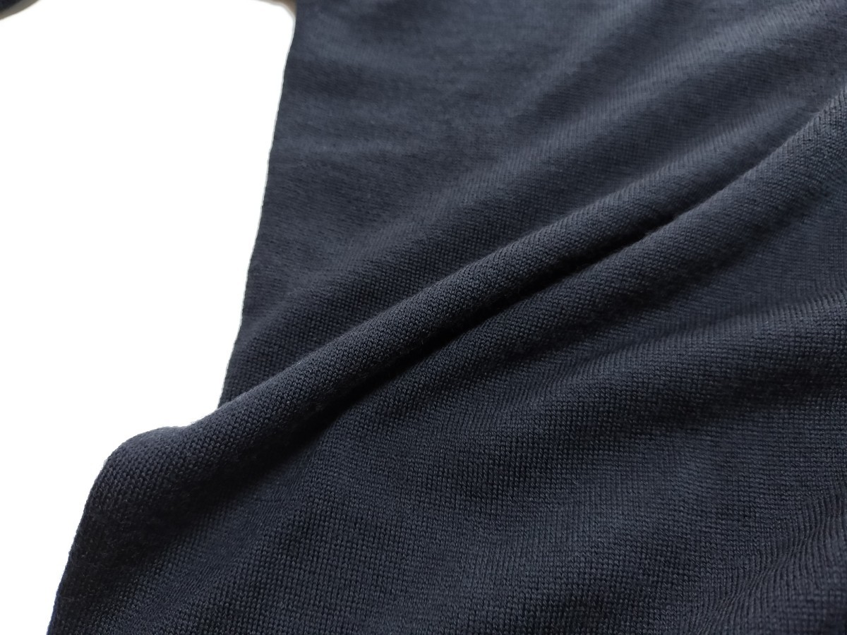 メンズ S ジョンスメドレー 最高級メリノウール クルーネックセーター MARCUS ブラック 上品な装い イギリス製★ _画像5