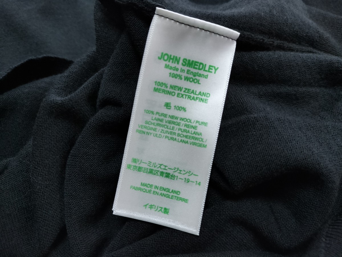  メンズ XL ジョンスメドレー 最高級メリノウール タートルネックセーター CHERWELL ブラック JOHN SMEDLEY イギリス製★_画像5