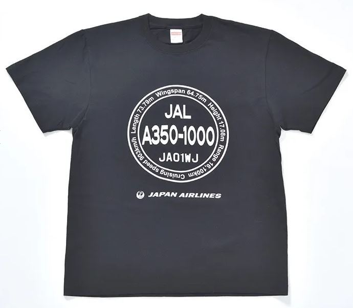 JAL A351Ｔシャツ（黒）Lサイズの画像1