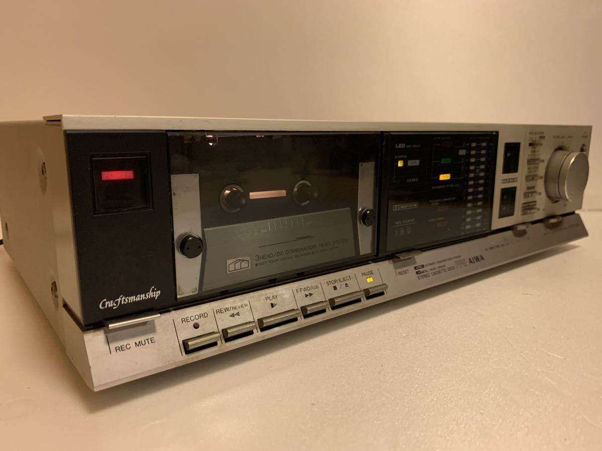AIWA AD-FF5 3ヘッドカセットデッキ Cassette Deck 通電のみ確認済み_画像1