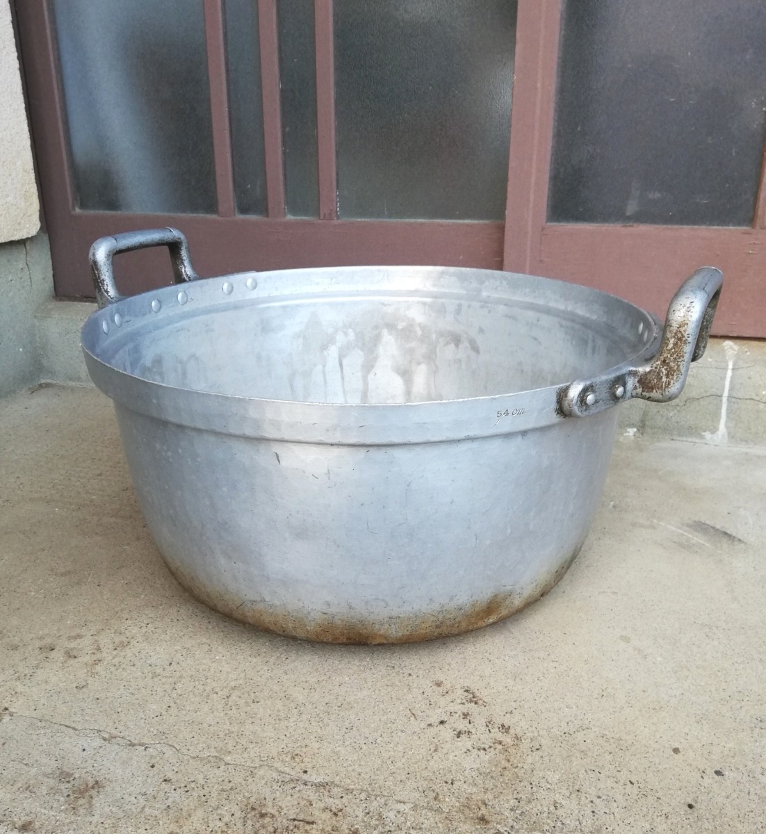 業務用 両手鍋 厨房用品 アルミ製 打ち出し鍋 大型 54cm 調理器具 大鍋 厨房機器の画像2