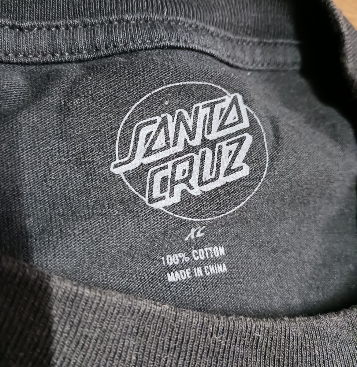 SANTA CRUZ サンタクルーズ 長袖Tシャツ ロンティー メンズXL ブラック ロゴ _画像4