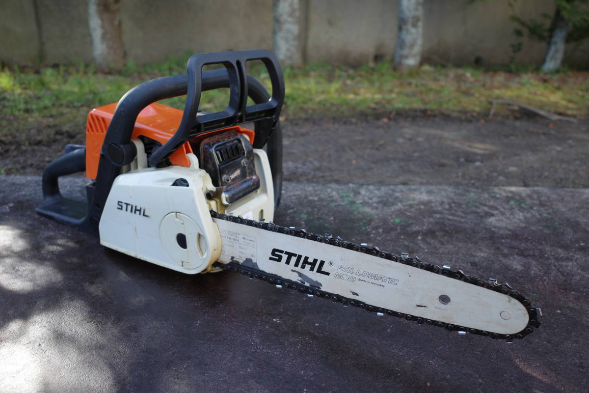 スチール　STIHL　エンジンチェンソー　チェーンソー　MS180　35センチバー　中古　動画あり_画像1