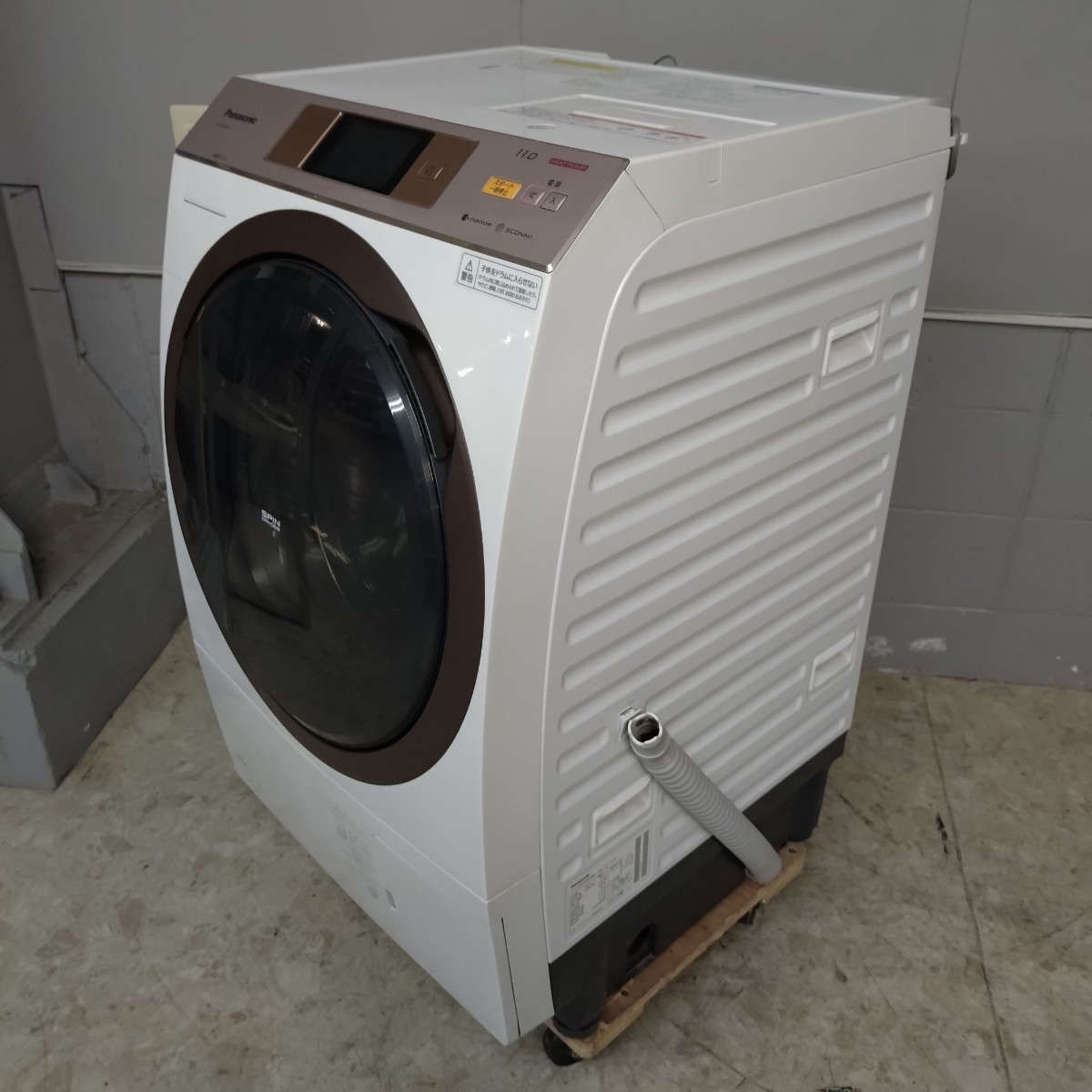 Panasonic パナソニック ドラム式電気洗濯乾燥機 NA-VX5E4L 11.0kg 動作確認済み メンテナンス済み 洗濯機 ホワイト 引き取り限定_画像4