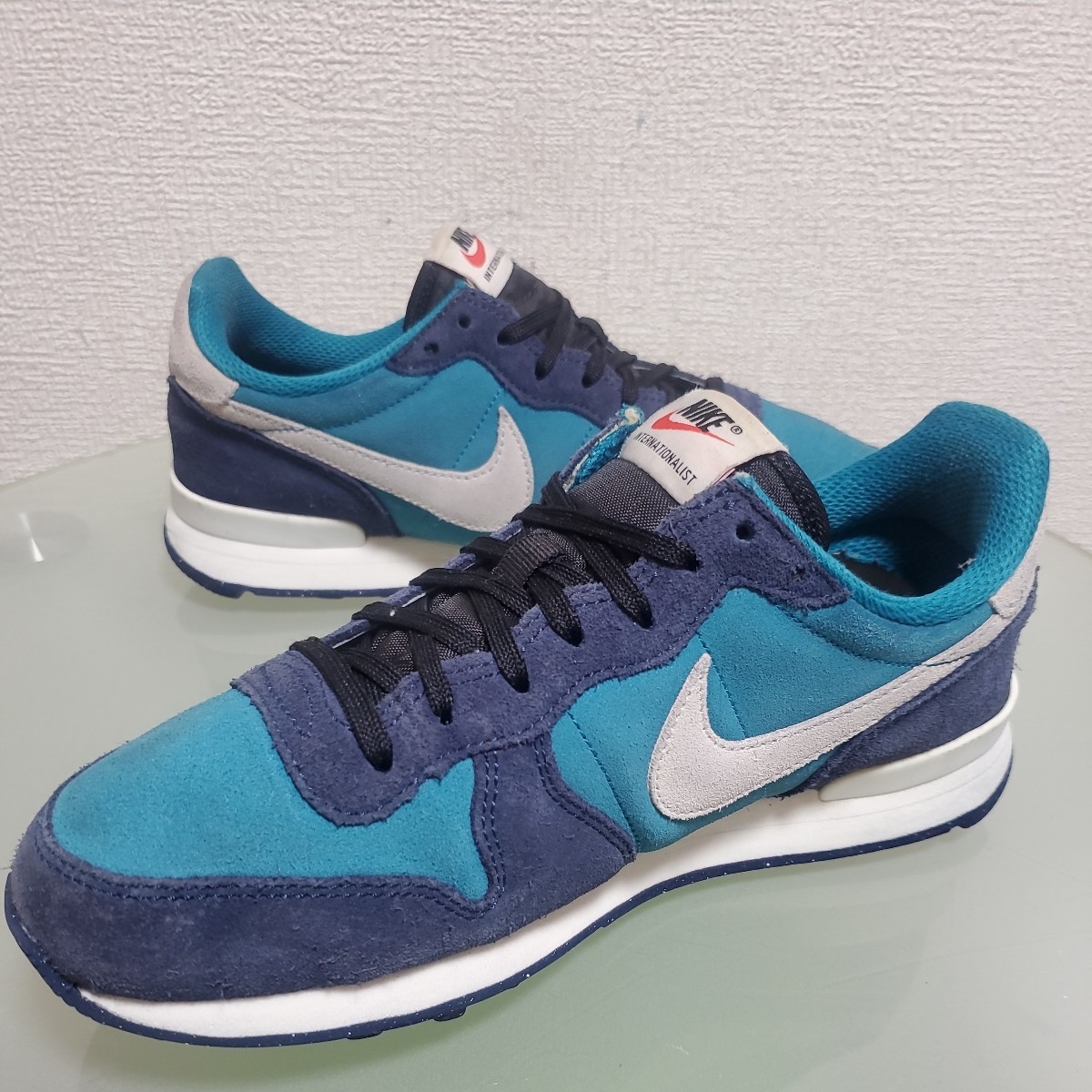 NIKE ナイキ INTERNATIONALIST インターナショナリスト スニーカー 23.5㎝ By You カスタム ブルー 激カワ ストリート_画像4