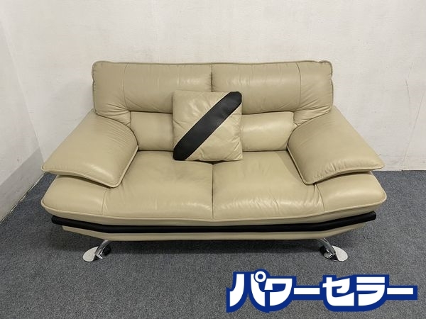 ニトリ/NITORI 2人用ソファ ロゾ4 BE 本革 ベージュ ラブ ニトリ/NITORI 2人用ソファ ロゾ4 BE 本革 ベージュ ラブ