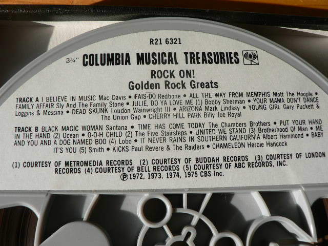 オープンリール　1972～1975年 Rock On ! Vol.1 Golden Rock Greats サンタナ、ハービー・ハンコック、マーク・リンゼィ他_画像3