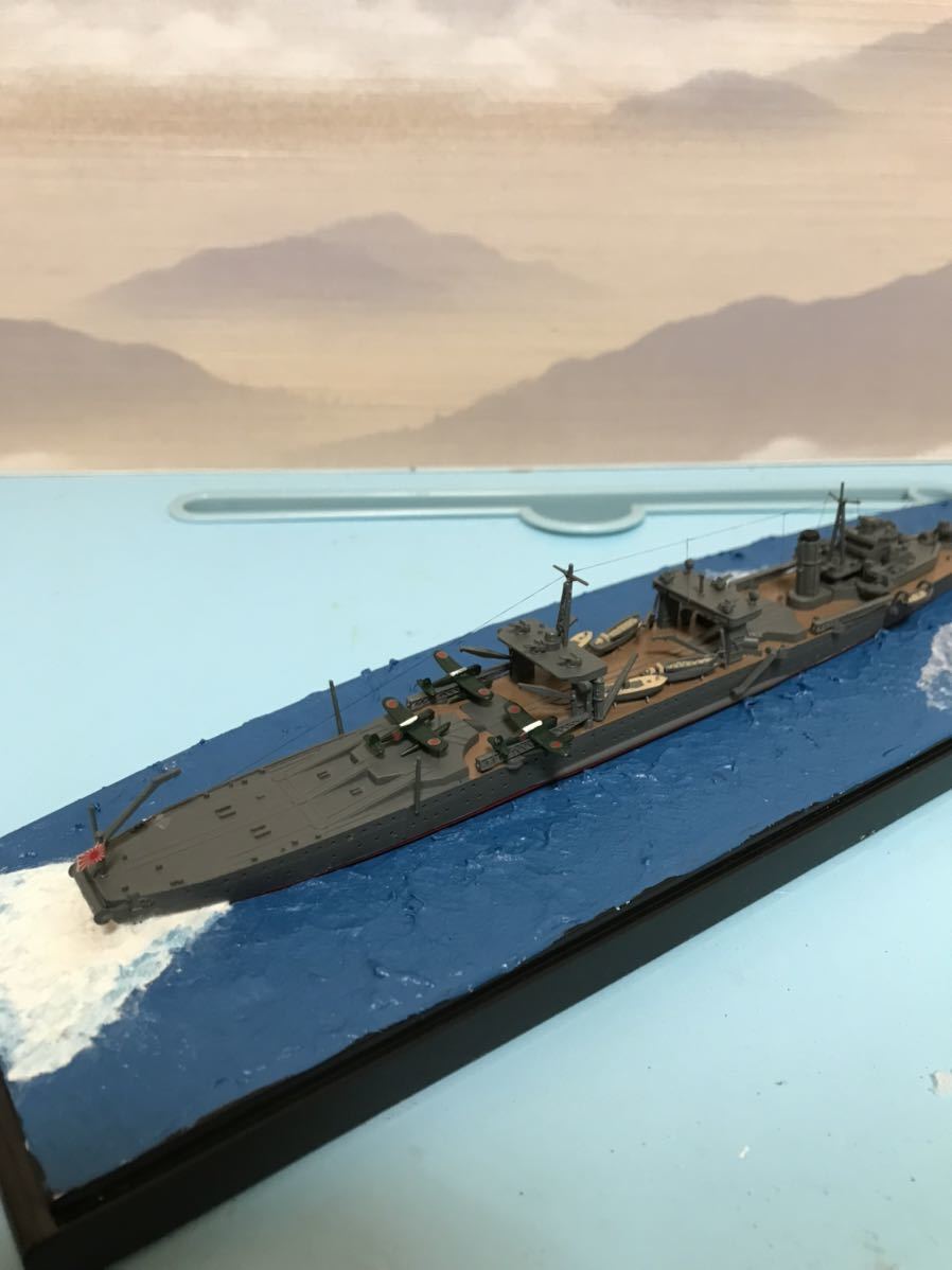 アオシマ　日本水上機母艦　瑞穂1/700 ジオラマ 完成品　ケース付きです。ケース付なので埃から守れます。 _画像4